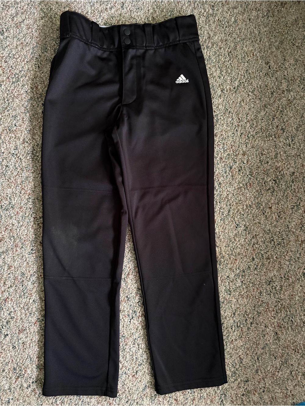 ADIDAS CLIMALITE Boys Youth Baseball Pants Black Medium Full Length Straight Leg